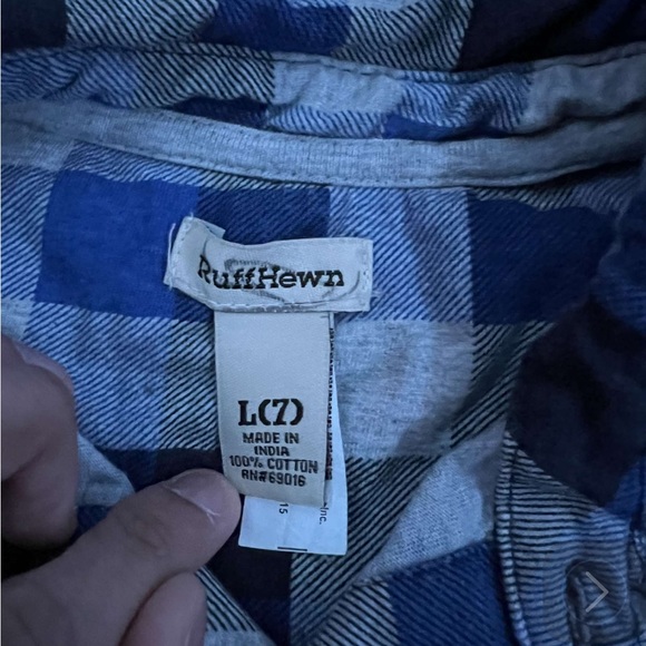 Kids blue flannel - Picture 4 of 4